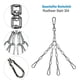 thumbnail image 4 of Strong Punch Bag Hanger Boxing Bag Connecting Hook Chain Stainless Steel Swivels Chain with 4 Snapping Hook Enduring, 4 of 5