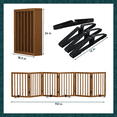 thumbnail image 5 of Smuxee Bamboo Freestanding Pet Gate Foldable Dog Gate with Support Feet, Walnut, 6 Panel, 5 of 9