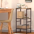 thumbnail image 7 of SUFAUY 3-Tier Printer Stand, Metal Shelving Unit for Under Desk with Wood Desktop, Brown, 7 of 7