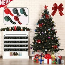 KOYPTL 2m Vintage Velvet Ribbon,Double Faced Craft Trims Ribbon with Star for Sewing Gift Wrapping Hair Bows Party Christmas Tree Wedding Decor,DIY Bow Front Door Wreath Holiday Ornament-Black