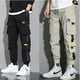 thumbnail image 2 of Pantalones Cargo Para Hombre Cinta Lateral Suelta Jogger Negro Beige Ejército Verdepangjing, 2 of 4