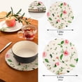 thumbnail image 3 of FREEAMG 2PCS Trivets Set Pink Rose & Leaves Heat Resistant Table Potholder Round Pot Holders Trivet Mat for Kitchen Counter Hot Pots and Pans, 3 of 7