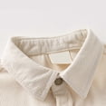 thumbnail image 3 of Ticikt Boys Corduroy Shirt Jacket Long Sleeve Casual Open Front Shirt with Collar for Kids Toddler,Color:White,Size:2-3 Years, 3 of 7