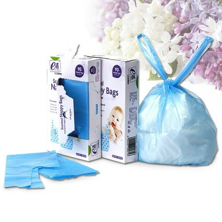 Elsky Baby Disposable Diaper Sacks Scented Ny Bags Blue 90 Elsky Baby Disposable Diaper Sacks Scented Ny Bags Blue 90 Count