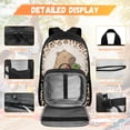 thumbnail image 2 of Yspwyqan Backpack Set for Kids Boys and Girls, 4Pcs Backpack Set with Lunch Box Pencil Case, Leopard Strawberry Capybara Lightweight Daypack Fits 14" Laptop for School Travel, 2 of 7