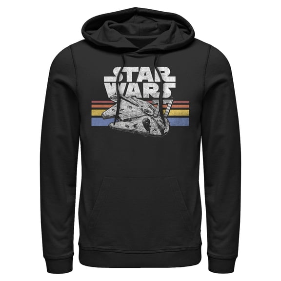 Mens Star Wars Millennium Falcon 77' Vintage Stripes Lightweight Hoodie