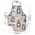 thumbnail image 2 of Pofeuu Cartoon Bear Brown Print Aprons with Pockets, Cute Aprons for Kitchen, Cooking, Server, Barber, Chef Apron, 2 of 7