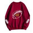 thumbnail image 5 of Frostluinai Football Sweatshirts for Women Game Day Long Sleeve Pullover Tops Round Neck Love Graphic Sweat Shirts Casual Sweaters, 5 of 6