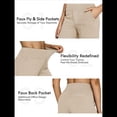 thumbnail image 4 of Pantalones de Yoga para Mujer, de Pierna , con Bolsillos, Cintura Alta, Elásticos, Informales, Deportivos. Albaricoque L, 4 of 9