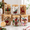 6-Christmas Tree, variant on 12 Vintage Pattern Airtight Glass Food Storage Jars with Wood Lids, 19oz Capacity