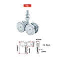 thumbnail image 2 of 1PC Industrial Sliding Door Pulley Steel Hardware Tools, Hanging Rail Channel Wheel Accessories H2 H3 ,Long Lasting, 2 of 7