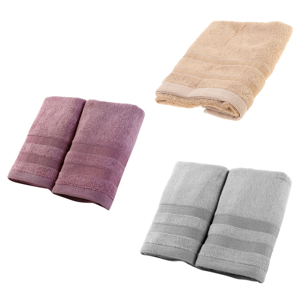Bamboo Fiber Bath Towel Adult Sport Thick Soft Absorbent Washcloth Solid 34x75cm 