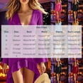 thumbnail image 4 of KICILVS Halloween Costumes for Women Adult Witch Dress Solid Color Long Bell Sleeve Ruffled High Low Hem Party Gown Purple, 4 of 9