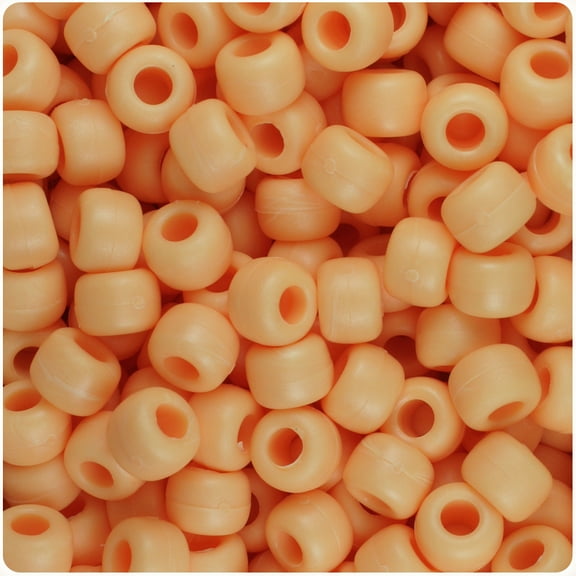 BeadTin Sand Matte 9mm Barrel Pony Beads (500pc)