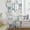 Blue, variant on Paris Tower Sheer Curtains 45 Inches Long for Living Room/Bedroom, Vintage Architectural Hand-Painted Aesthetic Rod Pocket Voile Kitchen Curtains & Drapes Window Treatment 1 Panel, 52"W x 45"L