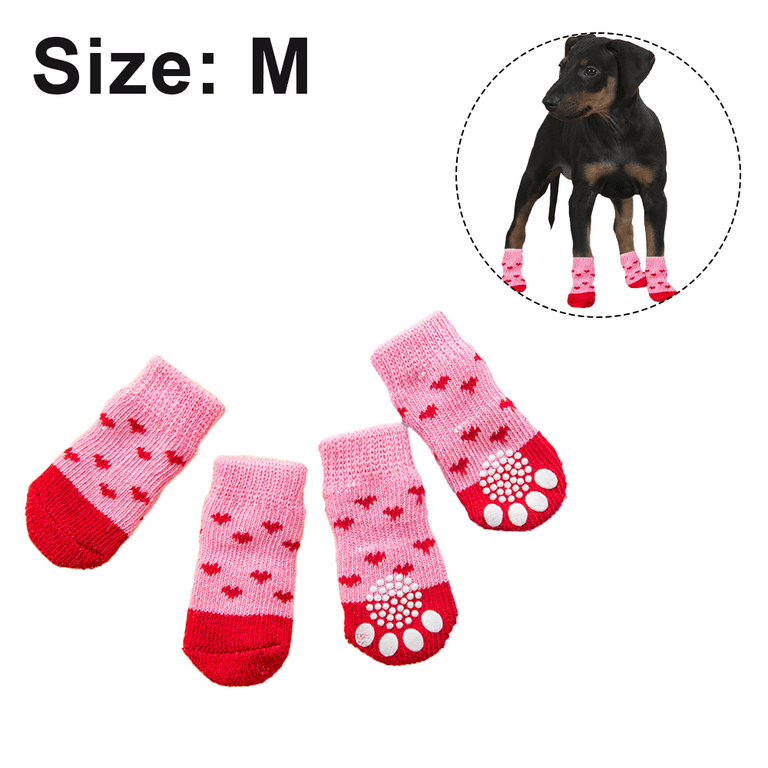 Anti Slip Dog Socks for Hardwood Floors Pet Paw Protection for