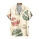 thumbnail image 1 of Mens Manga Corta Botón Abajo Camisas Botones Casuales Pascua Impresión Turndown Blusa, 95% Poliéster 5% Camisa de Spandex para la Fiesta, Negocios Y Diario, 1 of 5