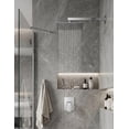 thumbnail image 2 of Kit Regadera Cuadrada Lluvia Acero Inoxidable 304 Cromado 20x20cm Brazo Pared 40cm Monomando Empotrado Maxims Baño Spa, 2 of 3