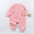 thumbnail image 2 of KPOPLK Baby Footless Pajamas Boys Girls Button Down Bodysuit Pjs Sleep 'N Play Romper Pjs for 0 3 6 9 12 18 Months Size 12-18 Months, 2 of 7
