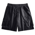thumbnail image 5 of Men's Shorts Cargo Under $10 Solid Color Workwear Shorts Outdoor Casual Multi Pocket Five Quarter Pants, 5 of 7