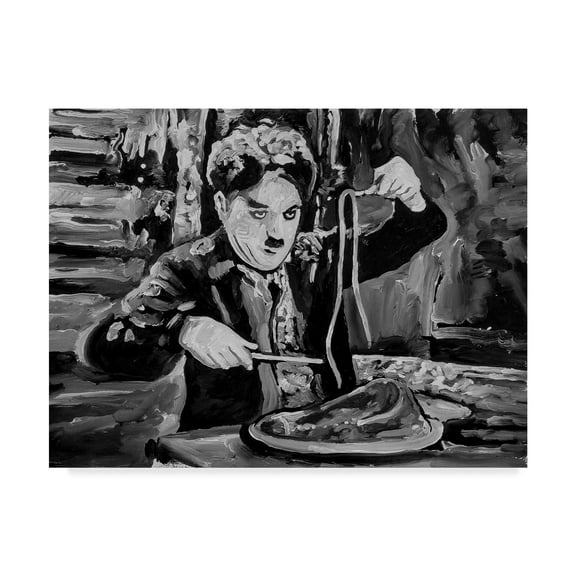 Trademark Fine Art 'Charlie Chaplin Portrait' Canvas Art by Howie Green