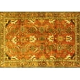 thumbnail image 1 of Ahgly Company Machine Washable Indoor Rectangle Persian Yellow Traditional Area Rugs, 7' x 10', 1 of 4