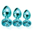 thumbnail image 2 of Nixie Plug Anal en Aluminium Orné de Bijoux en Métal, Bleu, 2 of 4