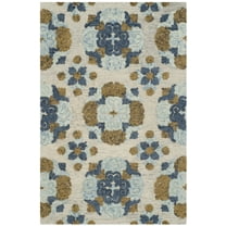 SAFAVIEH Blossom Naomh Geometric Wool Area Rug, Beige/Multi, 4' x 6'