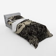 thumbnail image 2 of Ambesonne Modern Bedding Set 3 Pcs, Woman with Cool Posing, Twin XL, Dark Taupe and Tan, 2 of 2