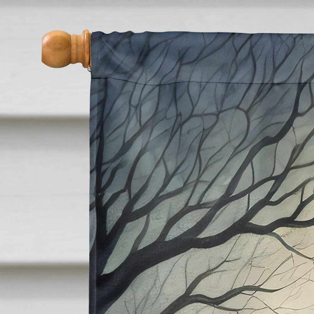 Halloween Cairn Terrier Dog House Flag 28x40IN Double-Sided Polyester Decorative Sleeve Pole Flag for Outdoor Home Garden