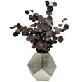 thumbnail image 4 of Bergamo Art 10" Tall Decorative Handmade Aluminum Diamond Flower Vase in Nickel, 4 of 5