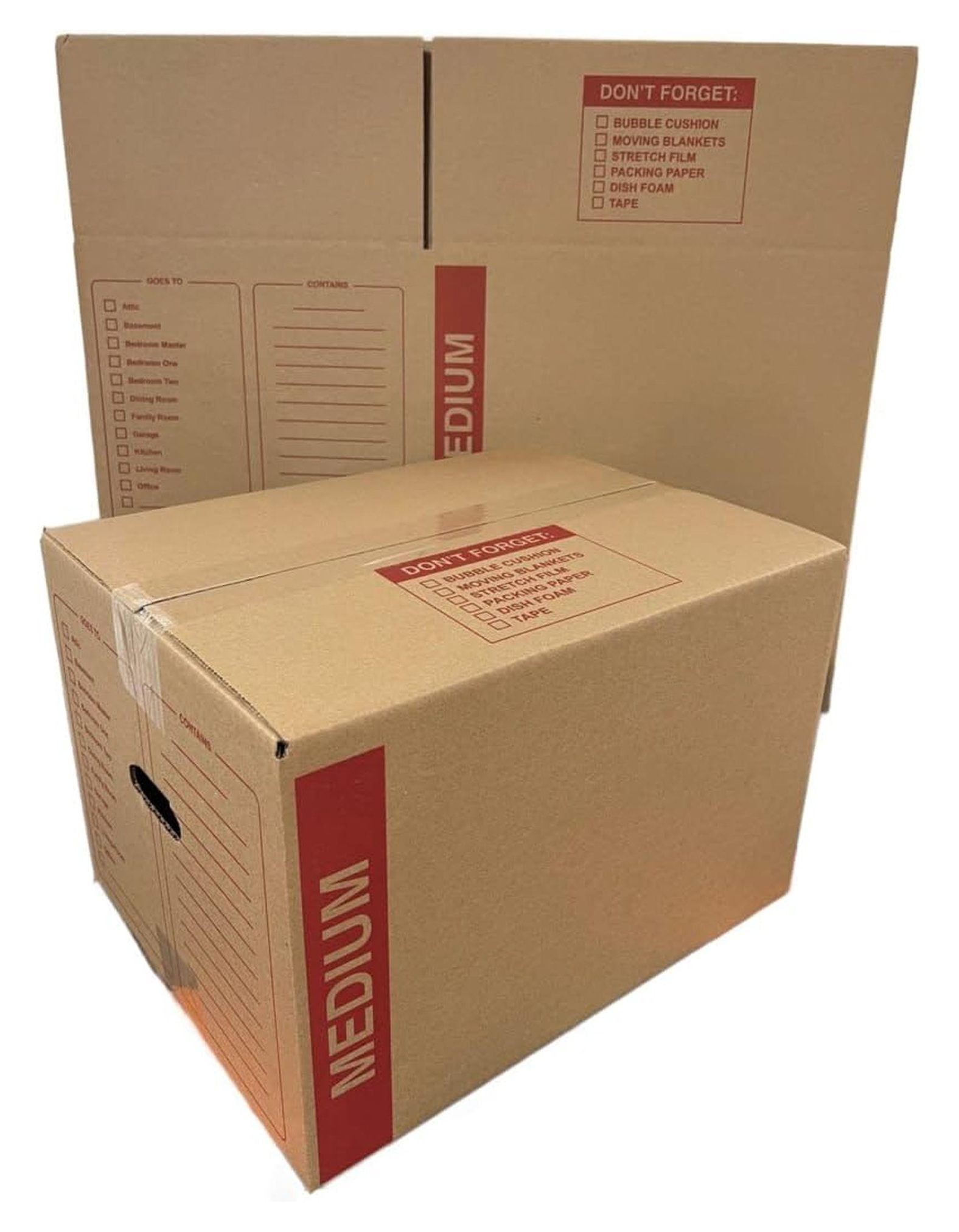 25 - Pack Medium Cardboard Moving Boxes 18x14x12 32 ECT With Handles