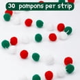 thumbnail image 4 of 4 Pcs Colored Felt Ball Garland,Happon Christmas Pom Pom Garland with 60 Balls,Christmas Felt Ball Garlands for Christmas Party Festivals Decoration,Red Green and White, 4 of 7