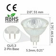 thumbnail image 4 of Simba Lighting Halogen MR16 12V 20W Bulbs GU5.3 2-Pin BAB Cover Glass, 10-Pack, 4 of 11
