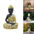thumbnail image 2 of Meditating Gold Buddhas Statue Figurine Ornament Decors for Spiritual Friend, 2 of 7