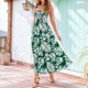 thumbnail image 4 of Vestido Maxi Bohemio de Verano para Mujer, Sin Mangas, Fruncido, con Tirantes Finos, Corte en A, Holgado, para Playa, , Verde, Talla L, 4 of 7