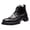 Black, variant on High Top Lace up Ankle Boots for Men Trade Thick Bottom Short Boots Plus Size Leather Shoes