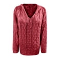 thumbnail image 3 of Yokua Women's Chunky Knit Sweater Fashion Hooded Sweater Casual Long Sleeve Comfortable Sweater, 3 of 8