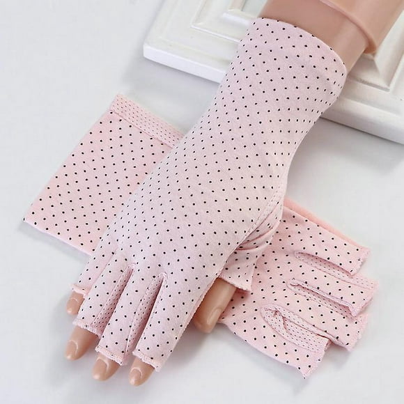 Dww-2 Paires Gants Sans Doigts De Protection Solaire Dames Anti Drapant Mitaines De Protection Uv Pour Poignet Gant De Protection Solaire T Conduite E