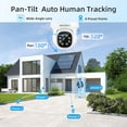 thumbnail image 4 of 4K PTZ POE Wired & WiFi Security Camera Outdoor, Dual Network, Auto Tracking ONVIF Security Cam, Color Night Vision, Human/Vehicle Detection, 2-Way Audio, Waterproof, 24/7 Recording, CamHiPro, 4 of 4