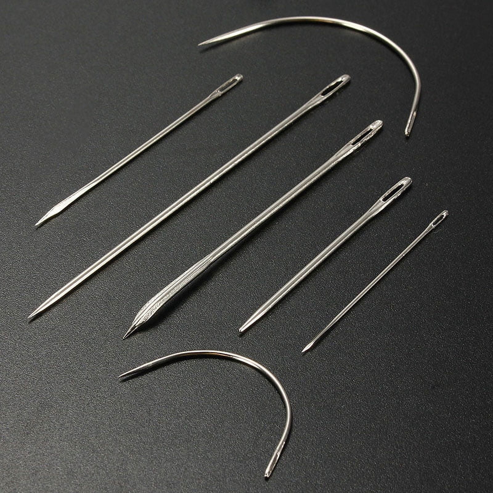 7 Hand Repair Upholstery Glove Carpet Leather Curved Needles Set Canvas Sew R4F8
