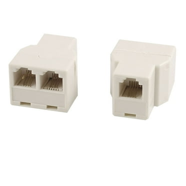 RJ11 6P4C 1 to 2 Female 3 Ports Telephone line Splitter Connectors 2pcs