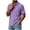 07# Purple, variant on IhhxPro Men's Short Sleeve Collared Shirt with Button Detail Solid Color Button-Up Tee Casual Summer Lightweight Cotton Fit Office Golf S-2XL