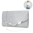 thumbnail image 2 of Suede Evening Bag Clutch Handbag Velvet Flap Envelope Clutches Wedding Party Prom Bridal Purse, 2 of 6