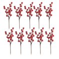 thumbnail image 1 of OUSITAID 10Pcs Simulation Bulle Cerise Branches Noël Soir Fête Décor (Rouge), 1 of 7