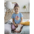 thumbnail image 2 of Cute Pink Cat W Flowers T-Shirt Toddler -Image by Shutterstock,  4 Toddler, 2 of 4