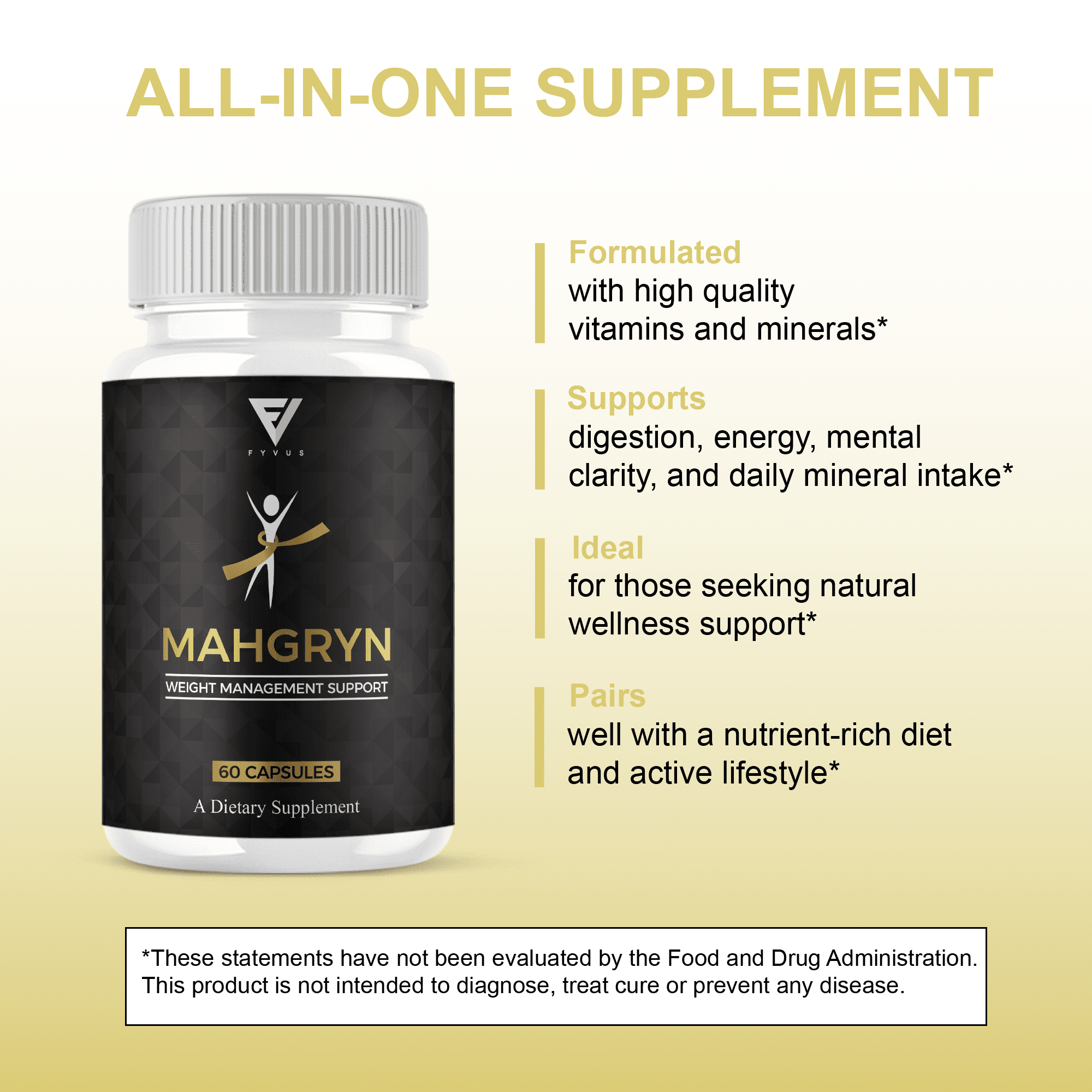 (2 Pack) Mahgryn Premium Weight Management Supplement, Mahgrin (120 Capsules)