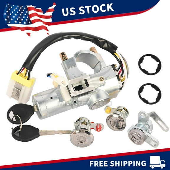 Ignition Switch Door & Tailgate Lock Cylinder Set for 1998-2004 Nissan Frontier 1998 1999 2000 2001 2002 2003 2004 4D330-69525 622-8599