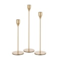 thumbnail image 1 of Portavelas Candeldo de metal dorado, juego de 3, 1 of 7