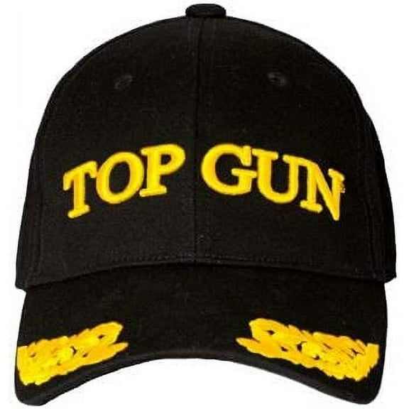 Top Gun® Official Cap with Scrambled Eggs Embroidery (Black)